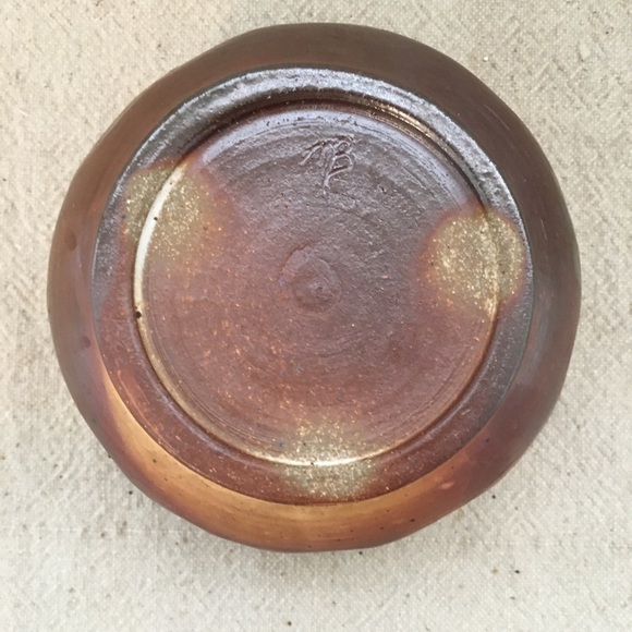 Stamped Pottery Dish Lid Dark Green Ombre Candy - Picture 8 of 8